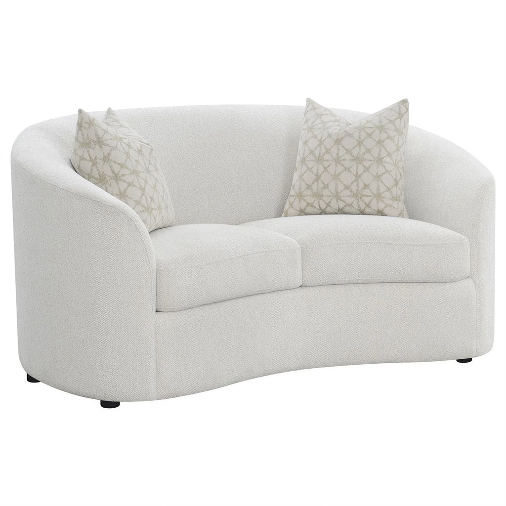Latte Fabric Upholstered 2-piece Living Room Set D932