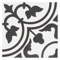 Snowcap Encaustic 8 in. x 8 in. Cement Handmade Floor and Wall Tile K93844