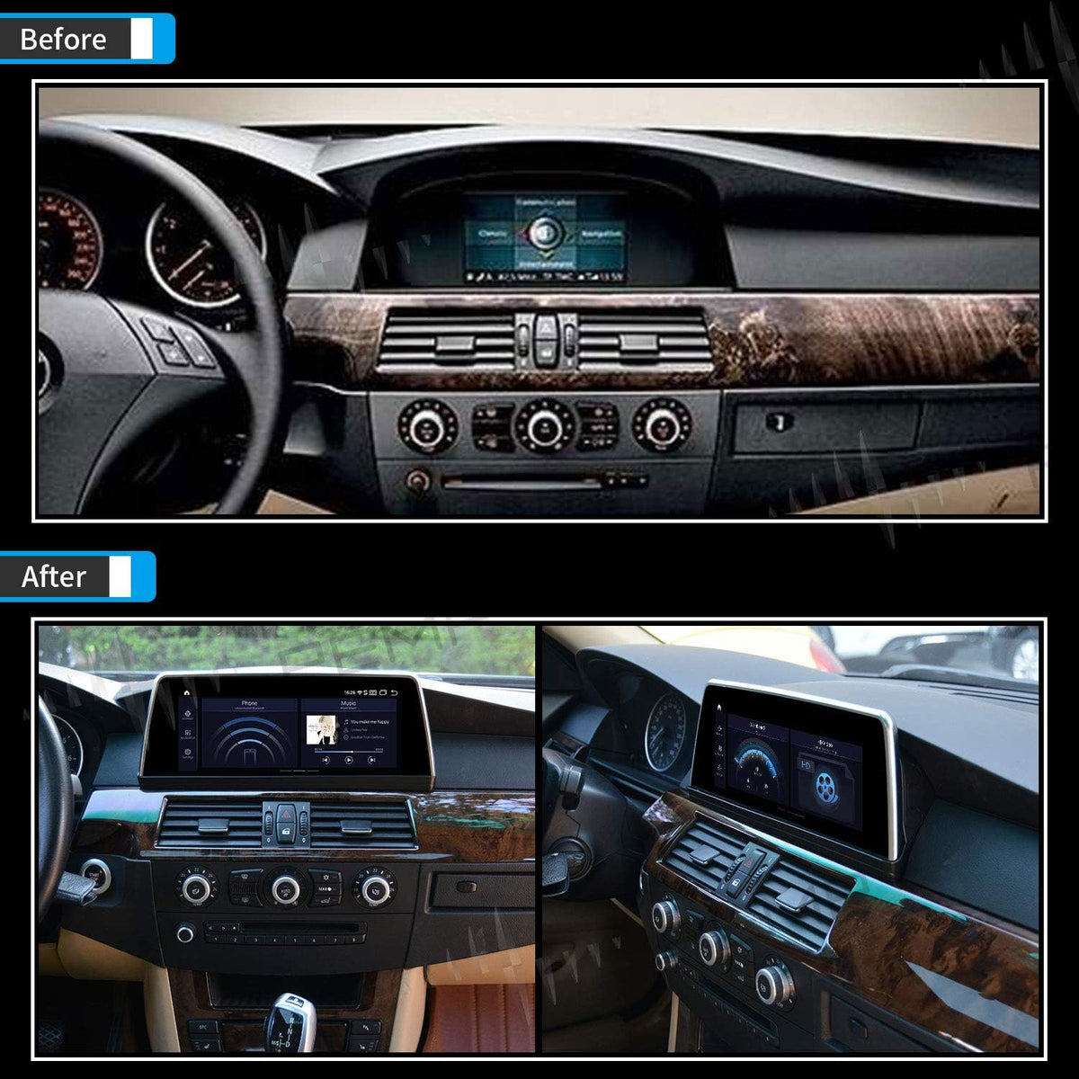 10.25 Android 10 8 Core 4G 64GB Carplay Screen for BMW E60 E61 CCC V367