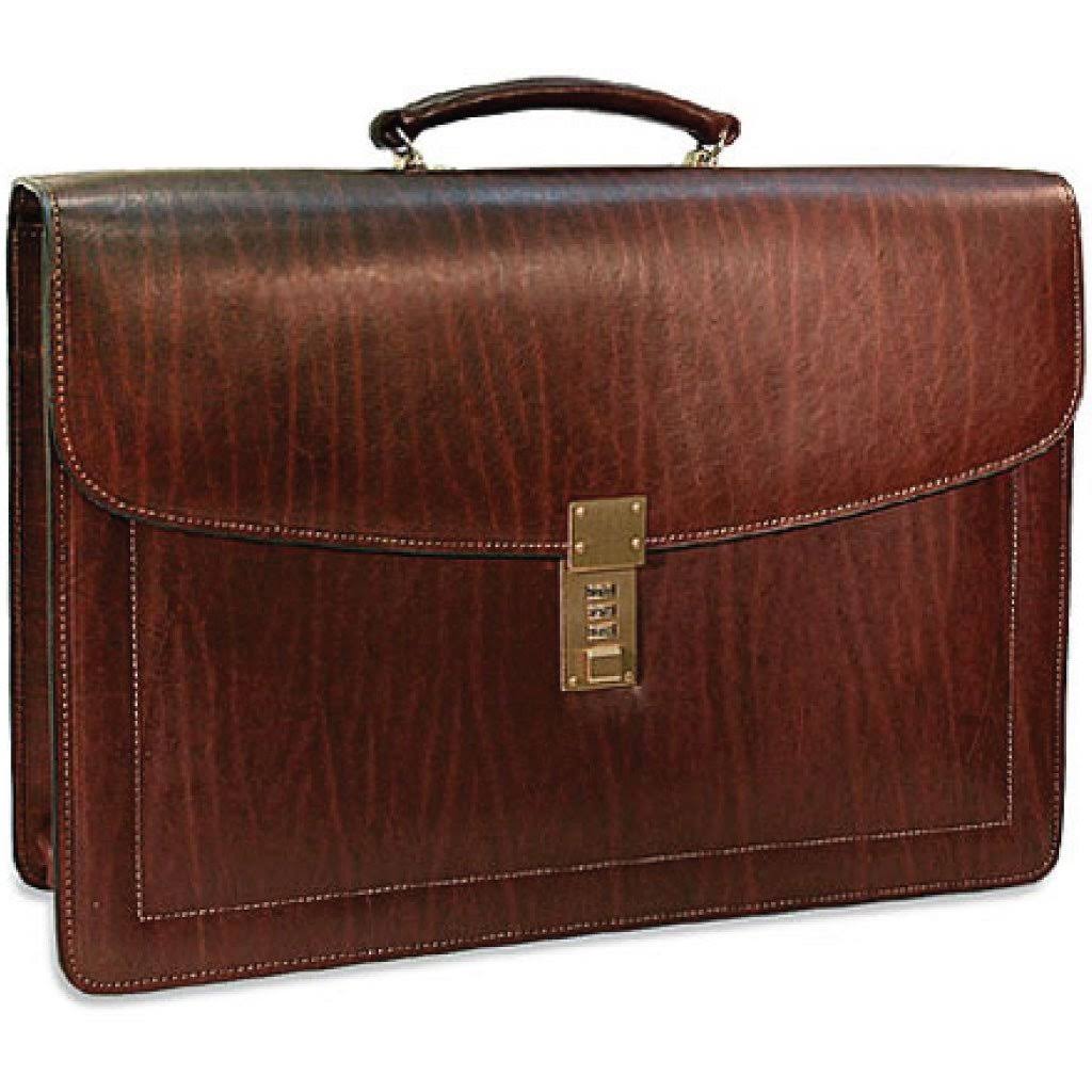 Brown Belting Slim Combination Lock Briefcase S7442