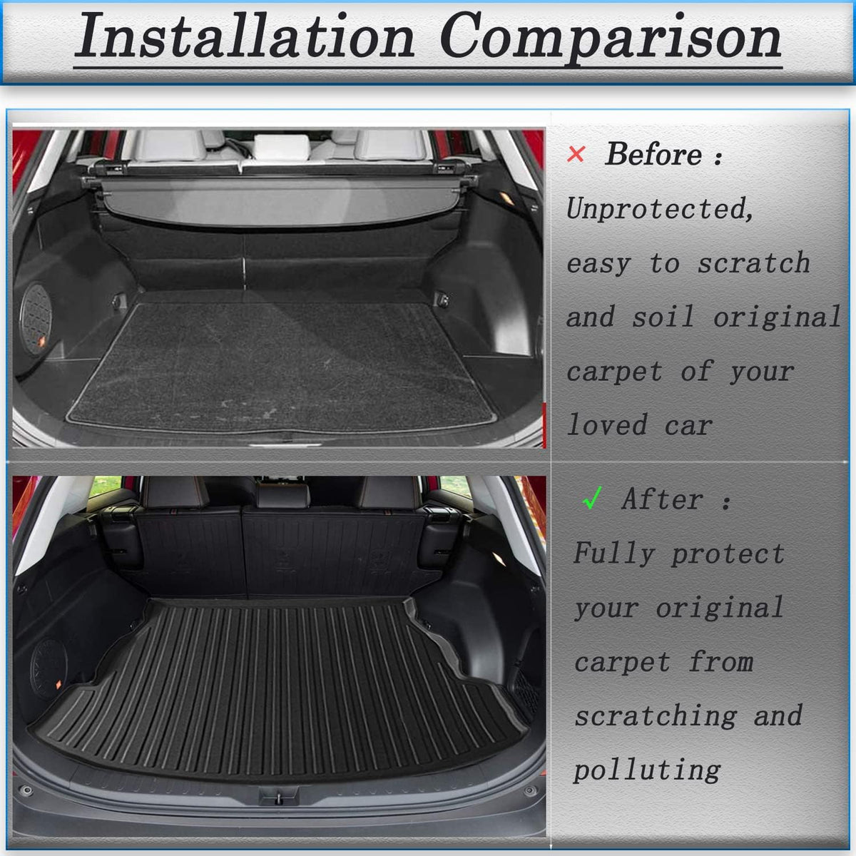 Black TPO Cargo Liners Pack of 2 C578180
