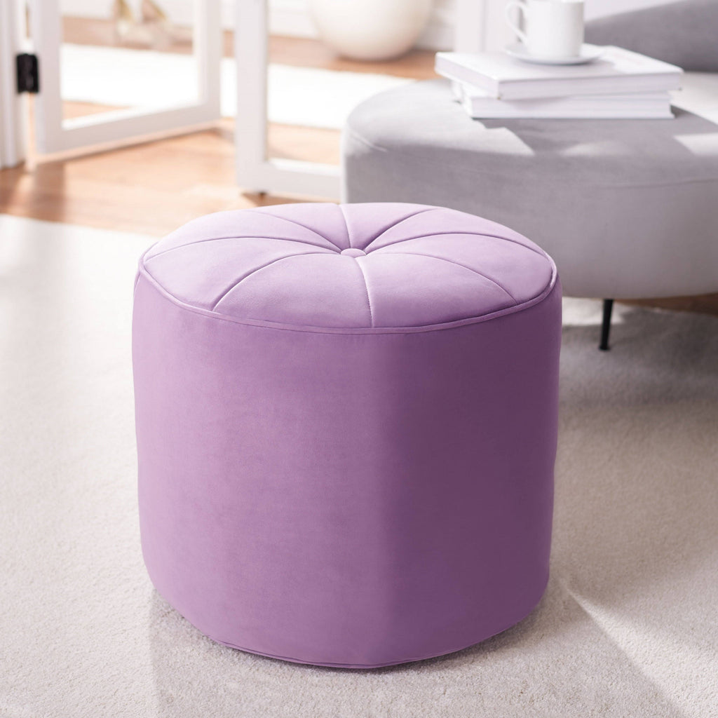 Lilac Cylinder Ottoman J928