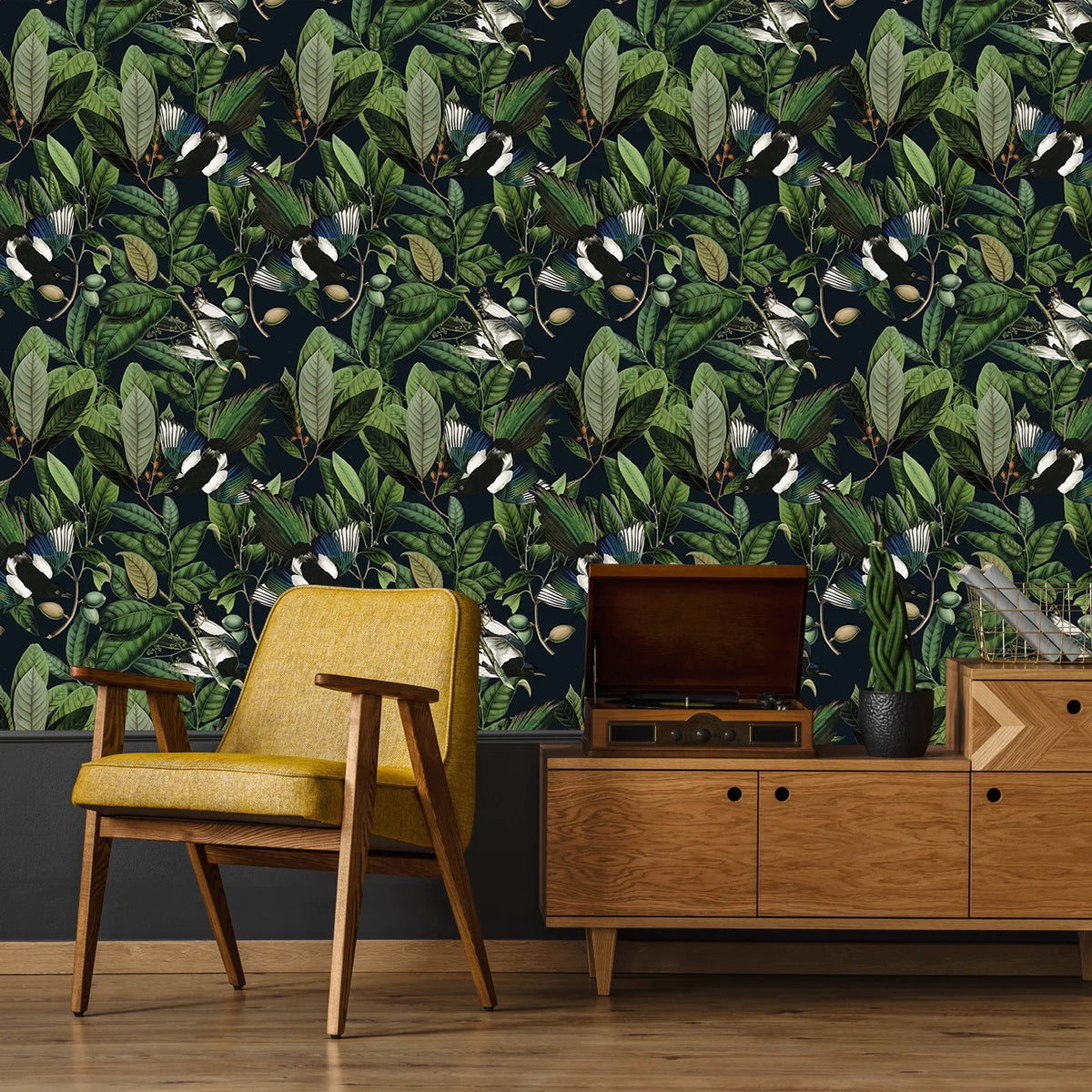 Tropical Jungle Leaf Peel and Stick Wallpaper 17.7''x354'' Removable Self Adhesive Contact Paper B778