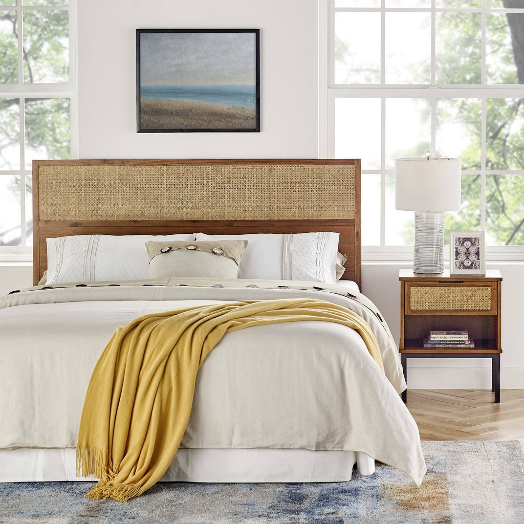 Rattan Queen Headboard Brown N9612