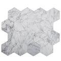 Carrara Natural Stone Peel & Stick Mosaic Tile M48319