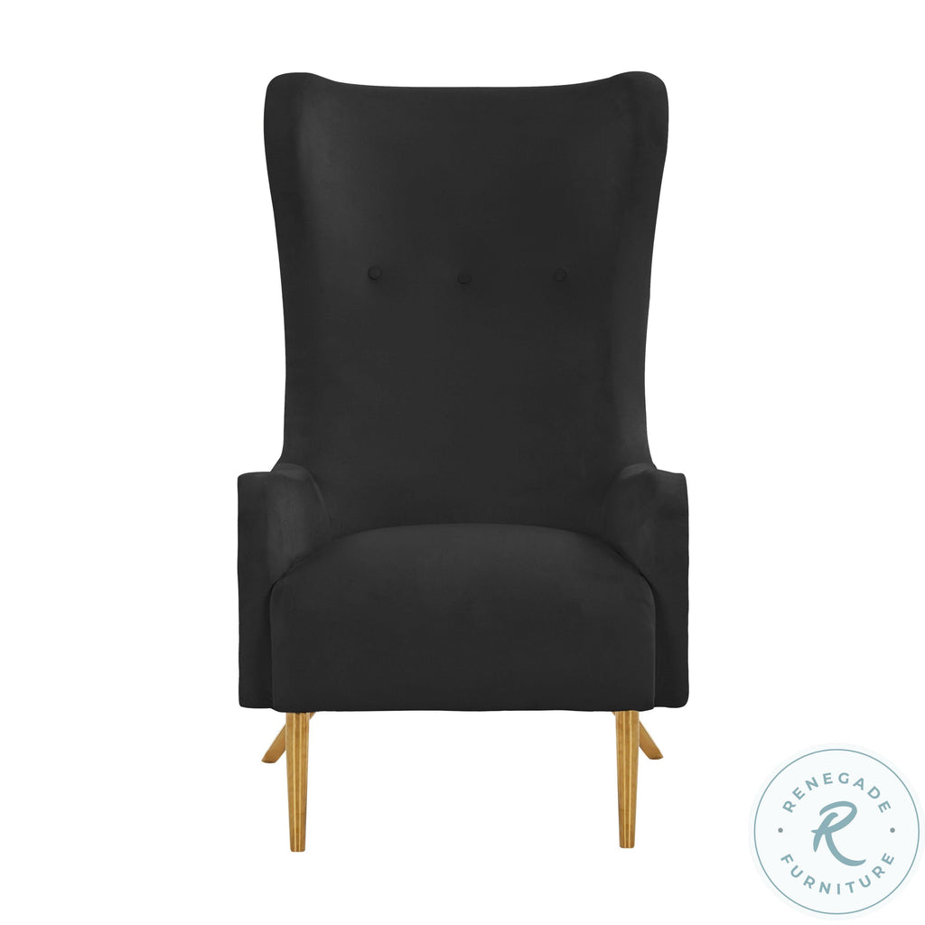 Black Velvet Tall Chair O593