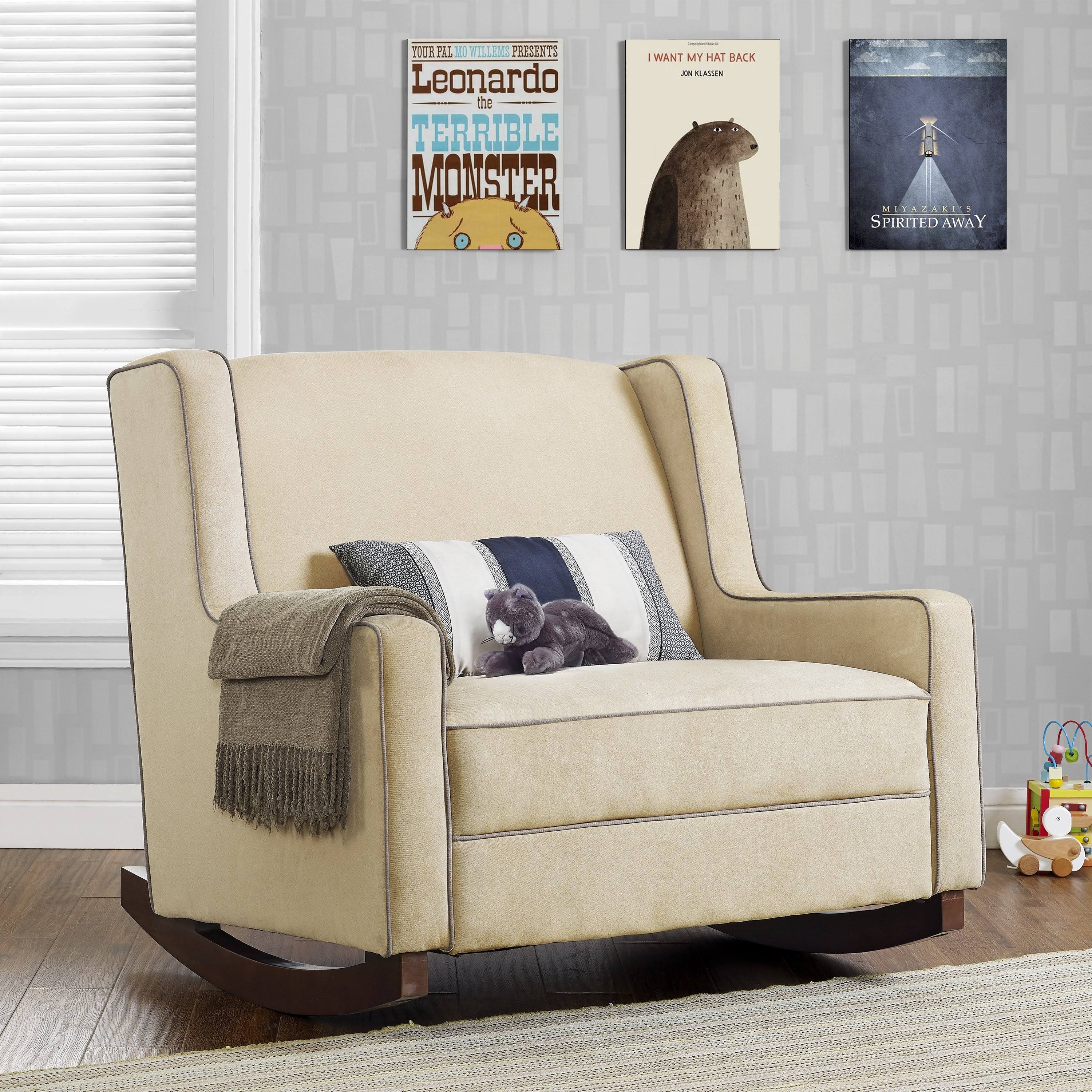 Taupe Microfiber Double Rocker L742