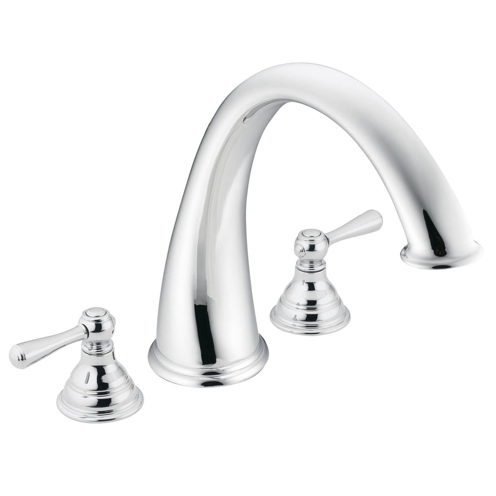 Two Handle High Arc Roman Tub Faucet Chrome D52603