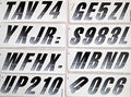 Black White Alpha-Numeric Registration Identification Numbers Stickers Decals for Boats Personal Watercraft Q90261