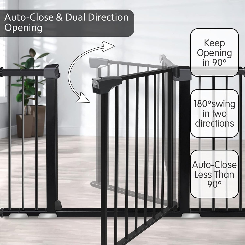 Extra Wide Auto-Close Walk Thru Baby Gate P167