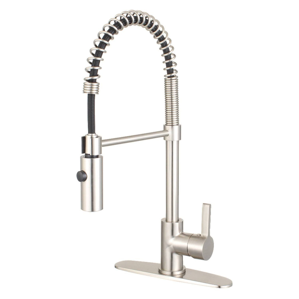 Brushed Nickel Single-Handle Pre-Rinse Kitchen Faucet Z91665
