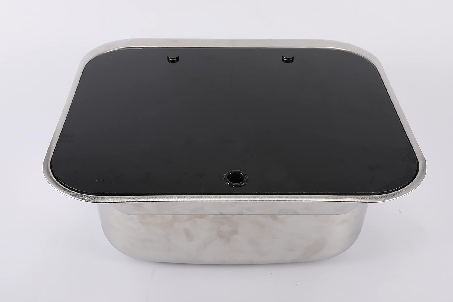 Stainless Steel Hand Wash Basin Sink with Tempered Glass Cover B793902