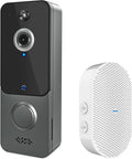 Video Doorbell Camera Wireless with Chime, 1080P HD, Night Vision, 2-Way Audio N763