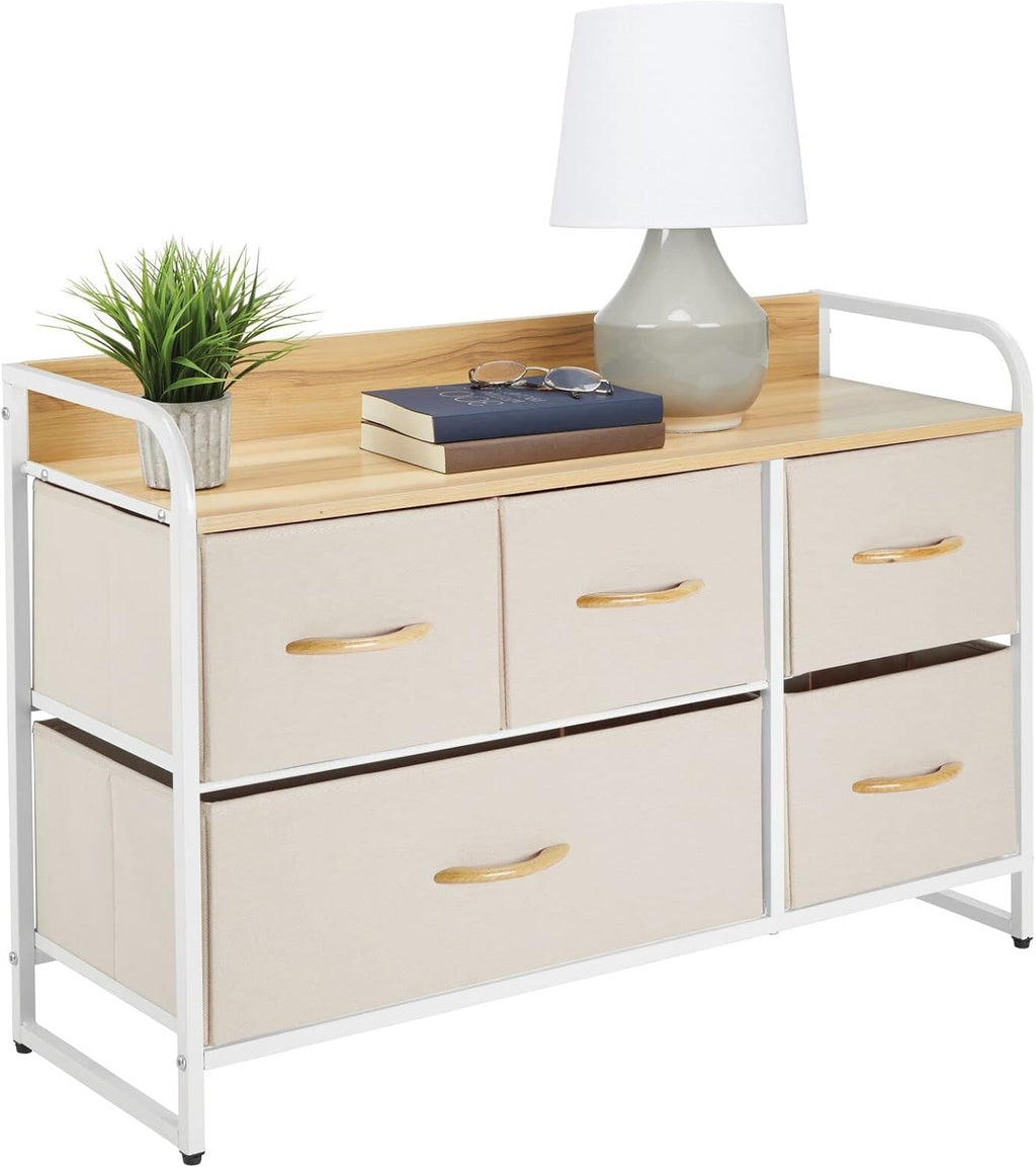 5 Removable Fabric Drawers Coffee Espresso Brown Storage Dresser B79881