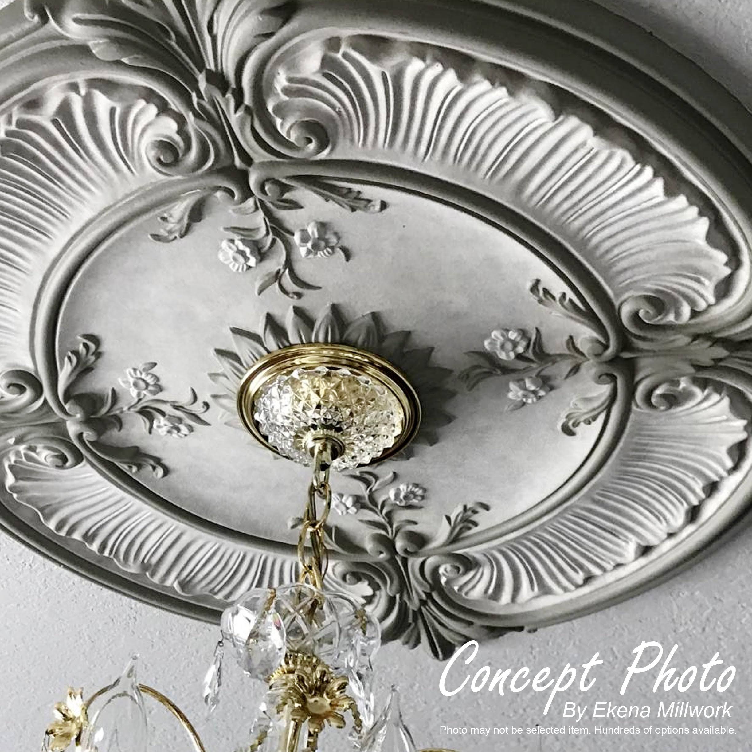 Maria Ceiling Medallion, Hand-Painted Flash Gold O907