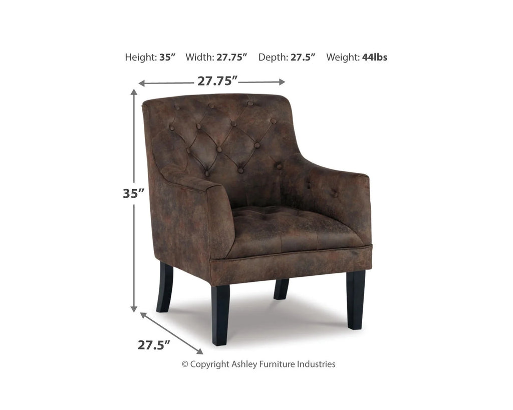 Mahogany Accent Chair B3802