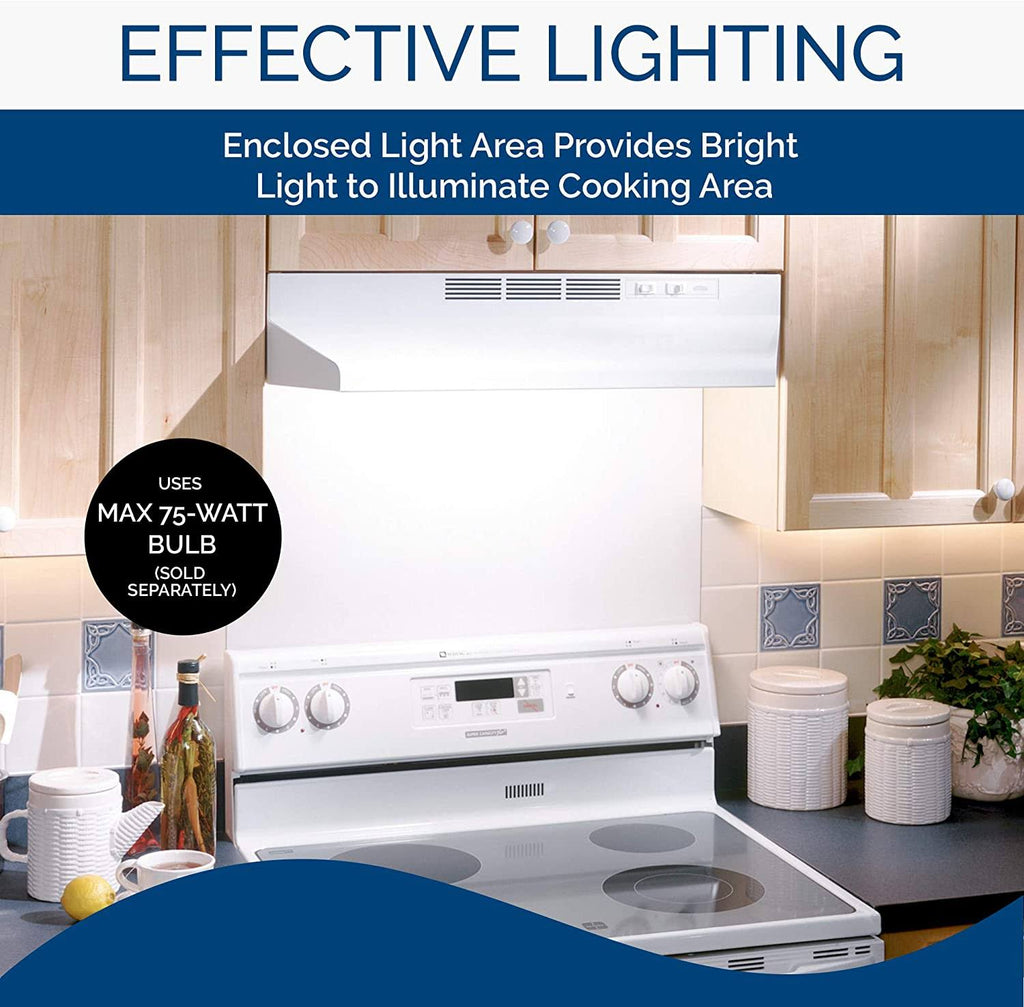 White Under-Cabinet Range Hood J655088