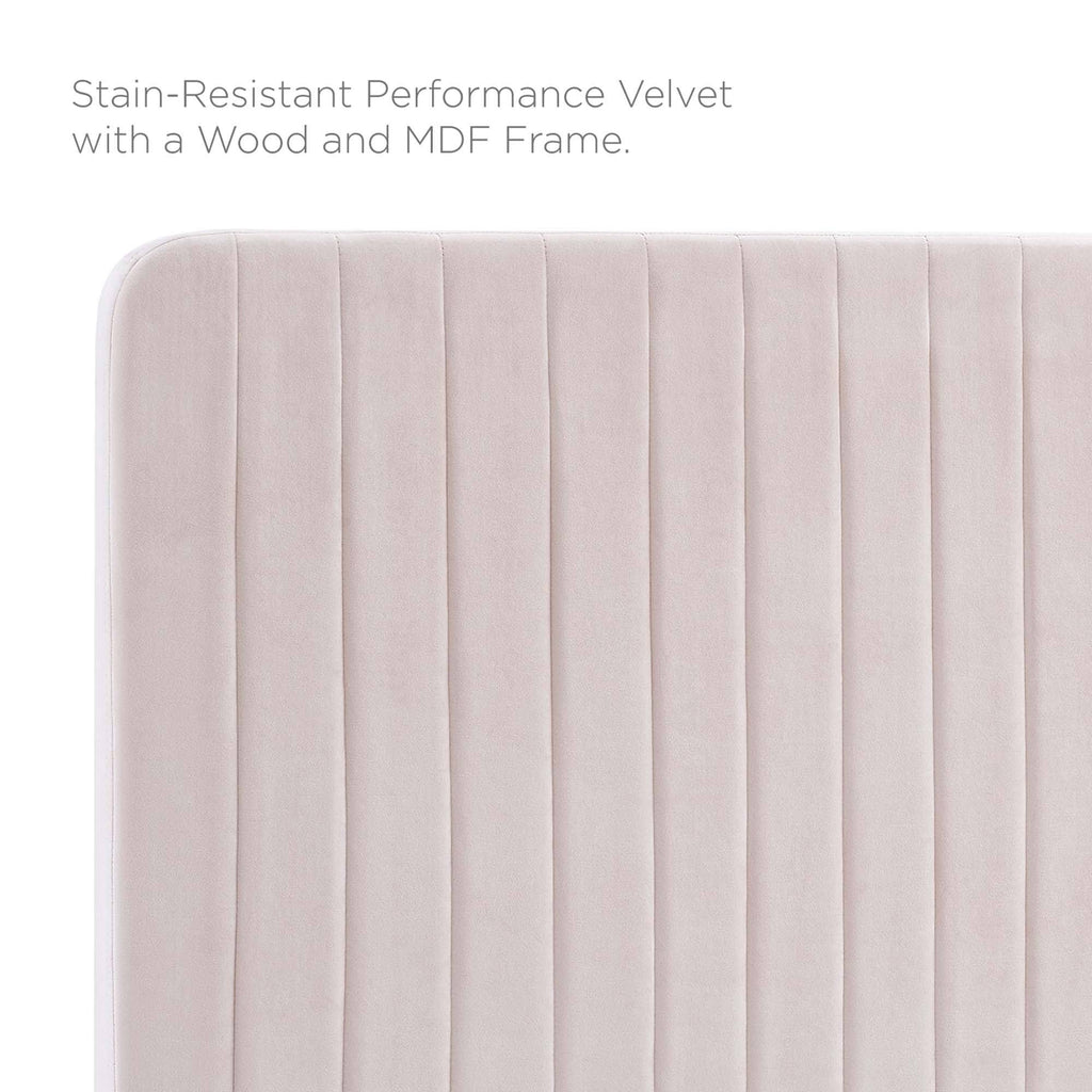 Pink Channel Tufted Performance Velvet King/California King Headboard K88318