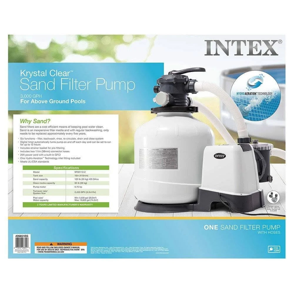 Above Ground Pool Sand Filter Pump with Deluxe Pool Maintenance Kit V193455