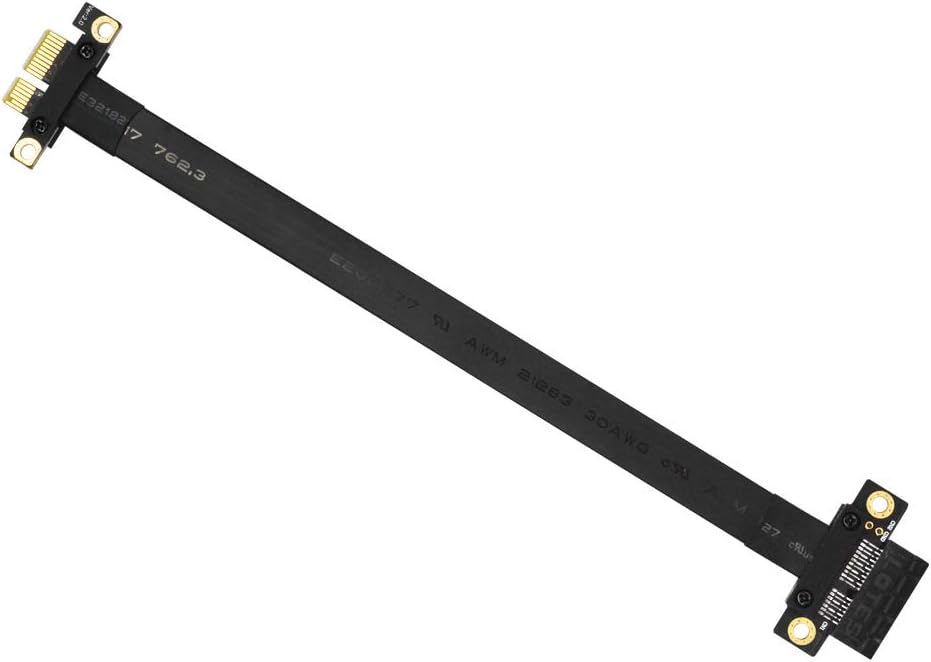 PCI-e 36PIN 1X Extender Extension Cable with Gold-Plated Connector (180 Degree 20cm) Pack of 2 L206033