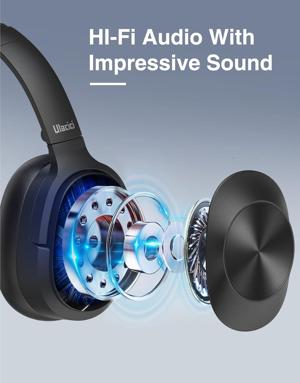 Wireless Bluetooth Noise Cancelling Headphones with Mic 30 Hours Playtime P6031