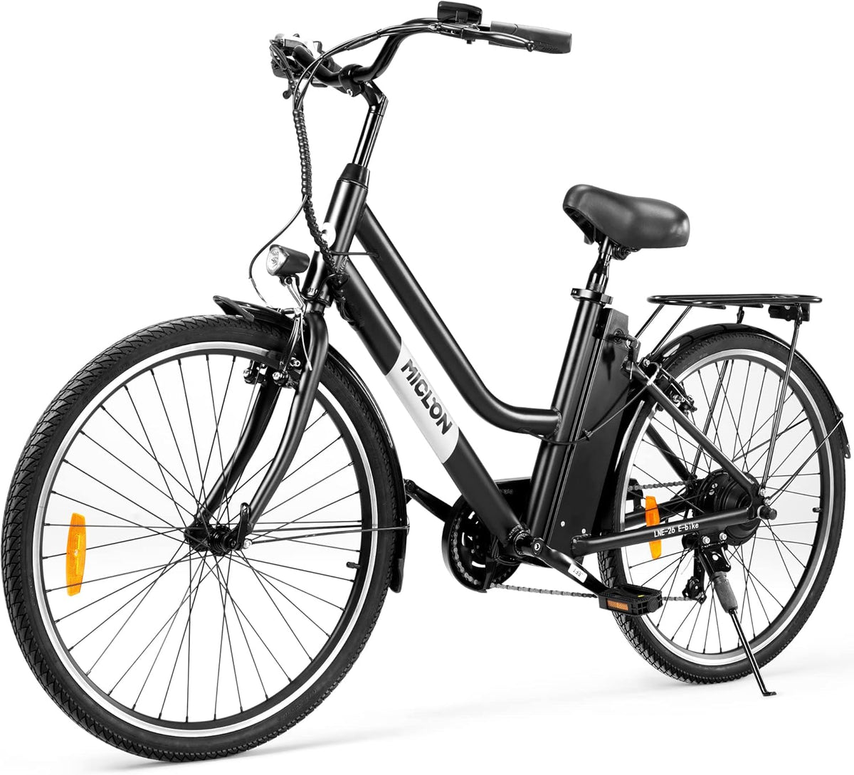 26” Electric Bike with Removable 36V 10AH Battery, 250W Brushless Motor, 7 Speed J26920