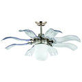 Retractable Ceiling Fan with Plastic Transparent Blades B7177