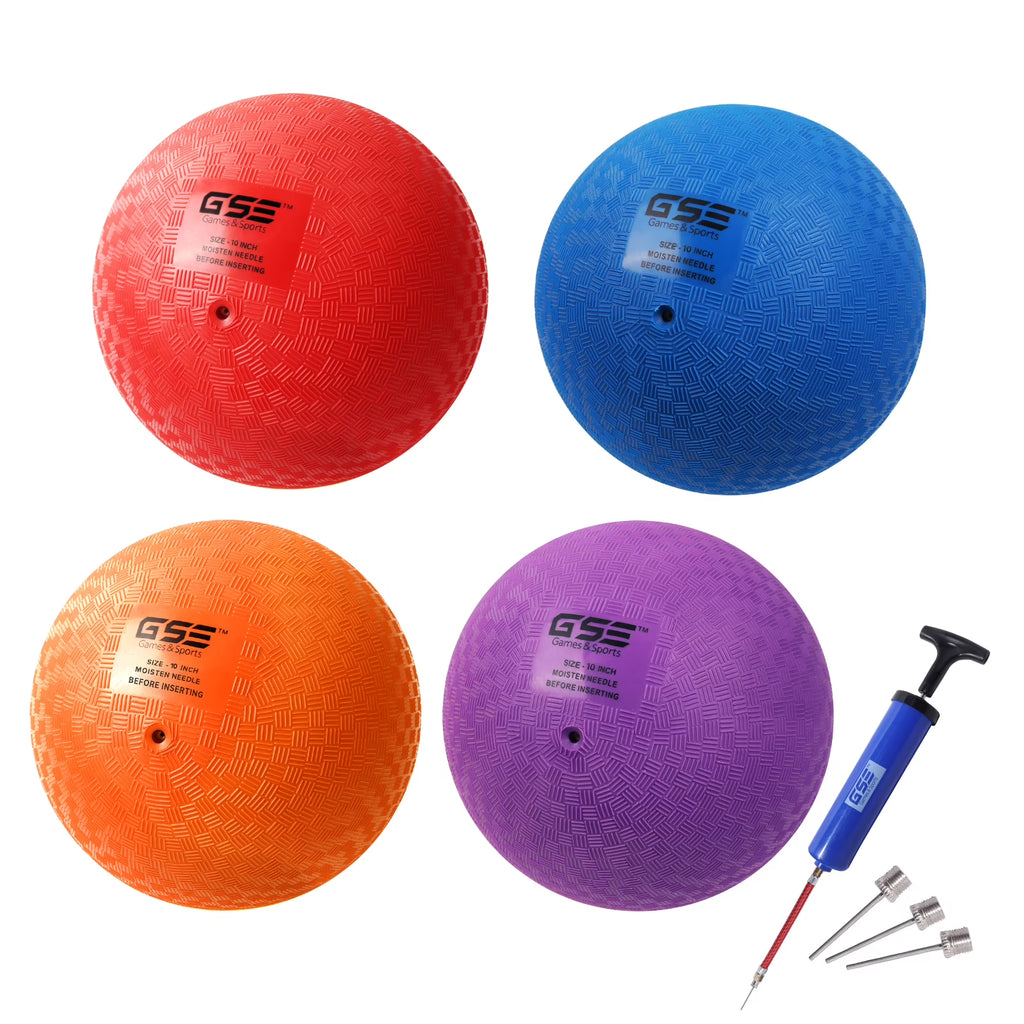 10" Inflatable Playground Balls 4 Pack Multi Color C873650