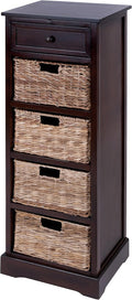 Cabinet with 4 Wicker Baskets Y55434