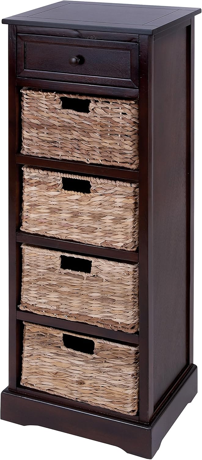 Cabinet with 4 Wicker Baskets Y55434