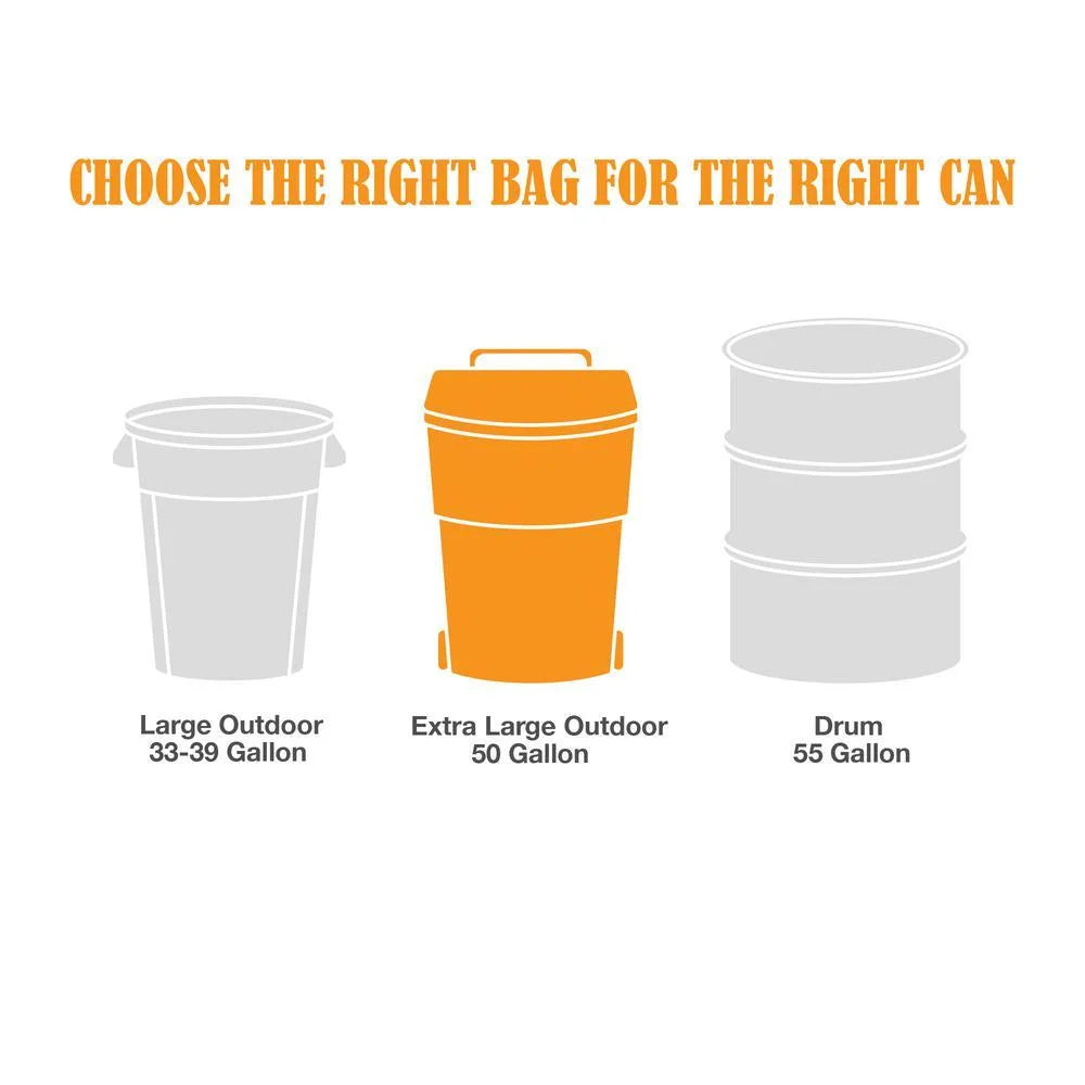50 Gallon Clear Trash Bags (50-Count) T6938