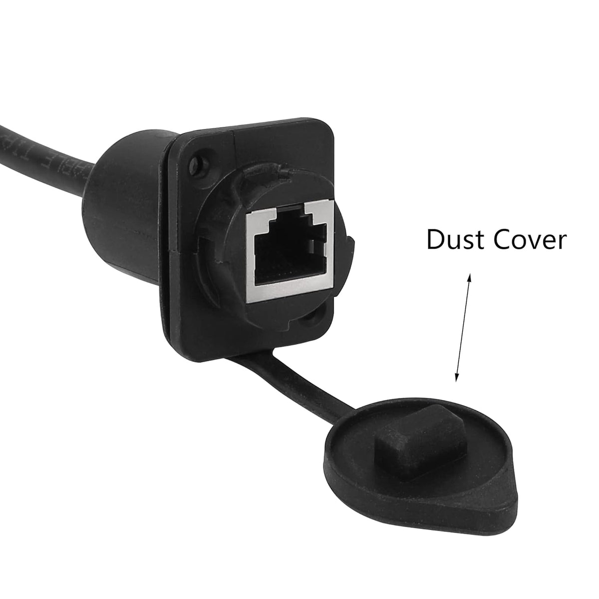 35cm RJ45 Male to Female Cat5 5e 6 Waterproof Panel Mount LAN Ethernet Extension Cable Pack of 2 K6681