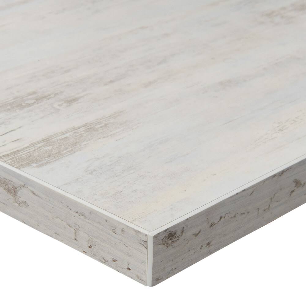 Rectangular Antique Wash Melamine Table Top with Matching Edge T656849