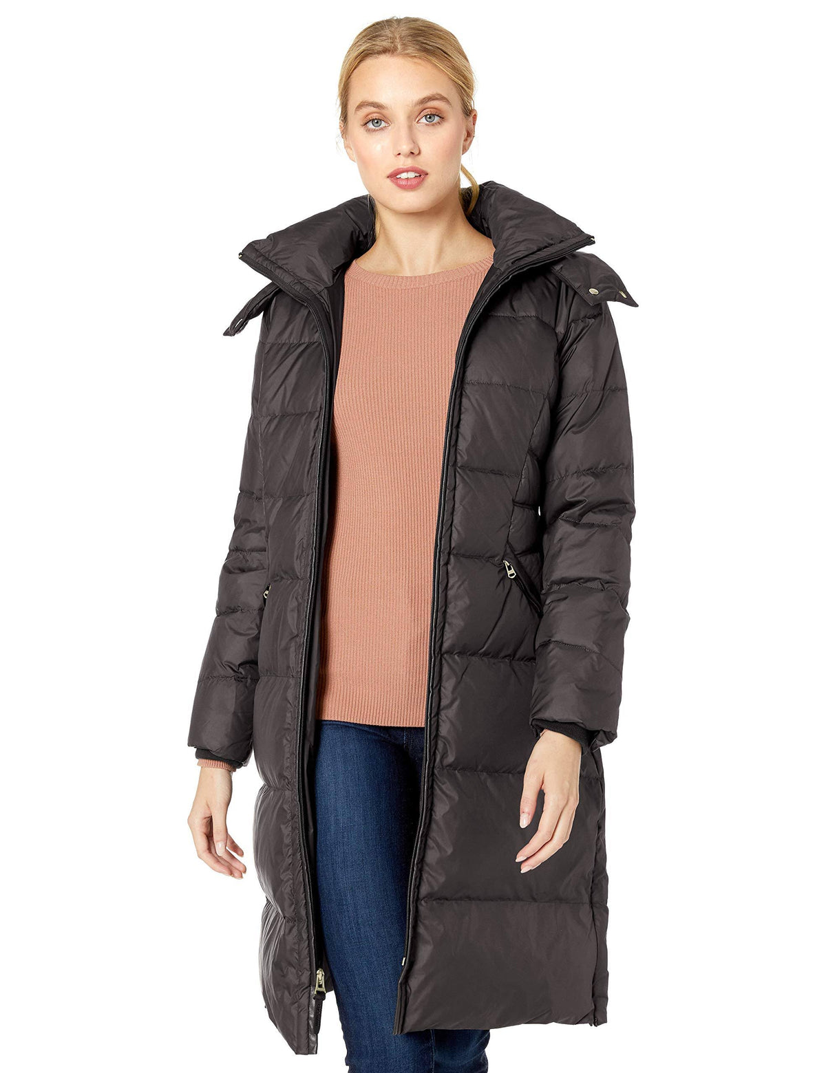Faux Fur-Trim Puffer Coat Medium / Black G890474