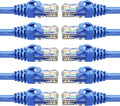 50-Pack Cat6 Patch Cable 0.5 Foot Blue Ethernet Cable N3225
