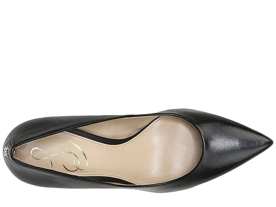 Black Leather Pumps V835