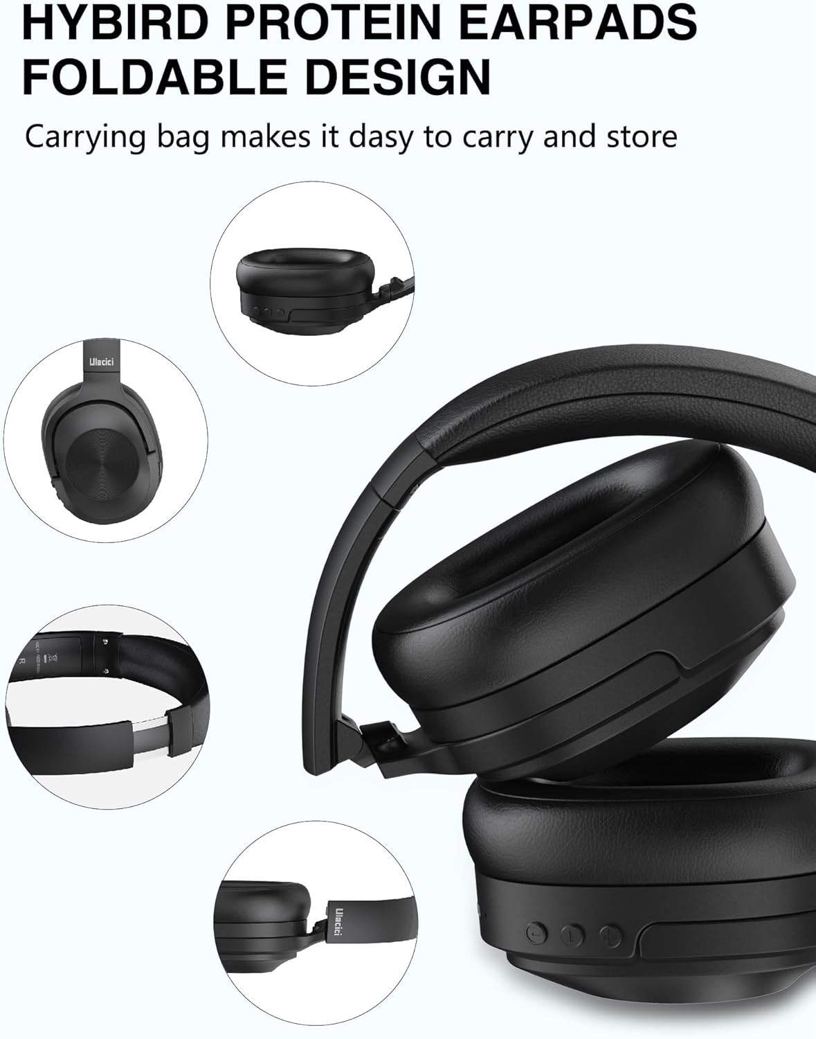 Wireless Bluetooth Noise Cancelling Headphones with Mic 30 Hours Playtime P6031