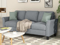 Gray Linen 3-Seat Sofa K449