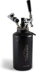 Stainless Steel Half Gallon Growler with Chrome Tap and Dual Stage CO2 Regulator S6307