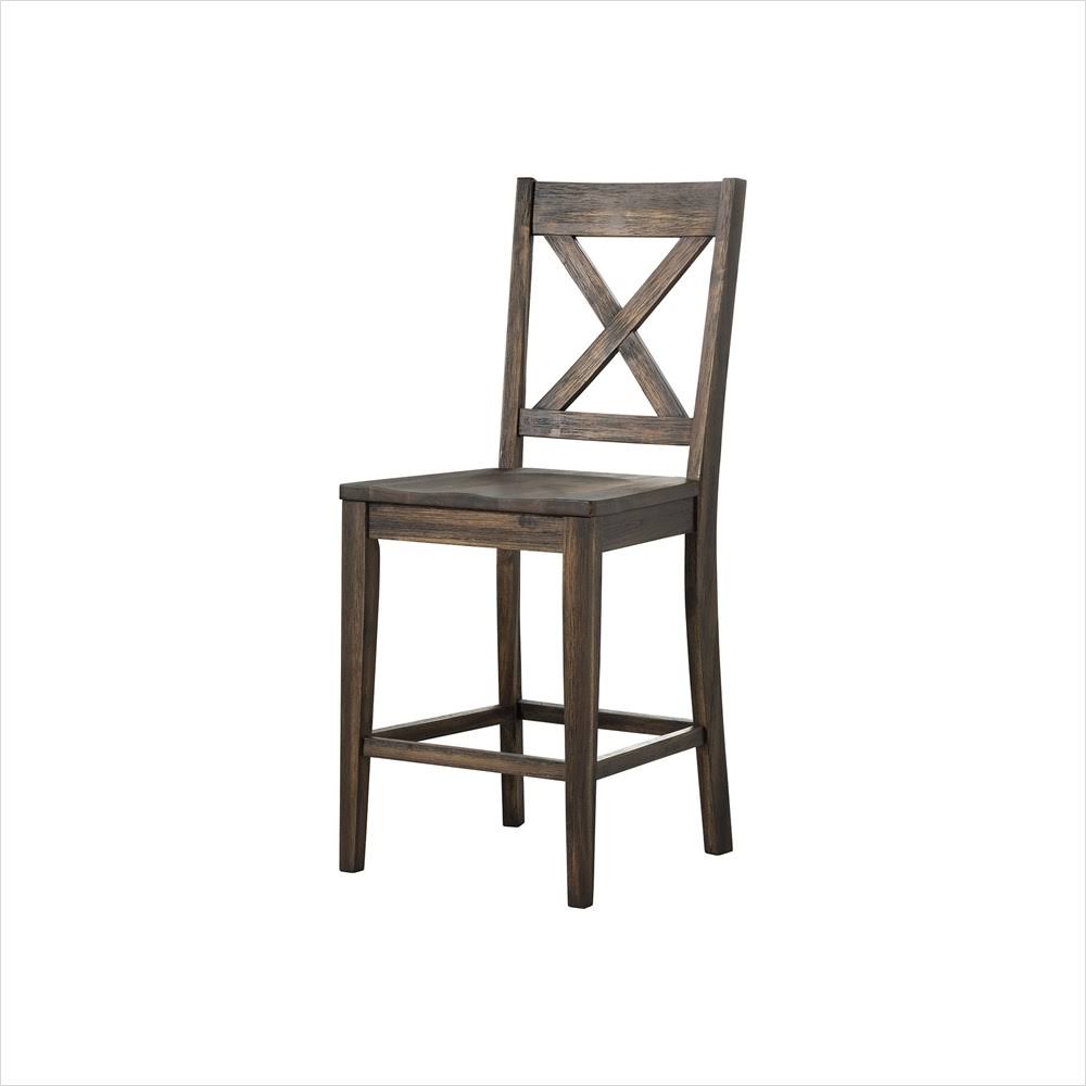 Weathered Russet X-Back Barstool T584