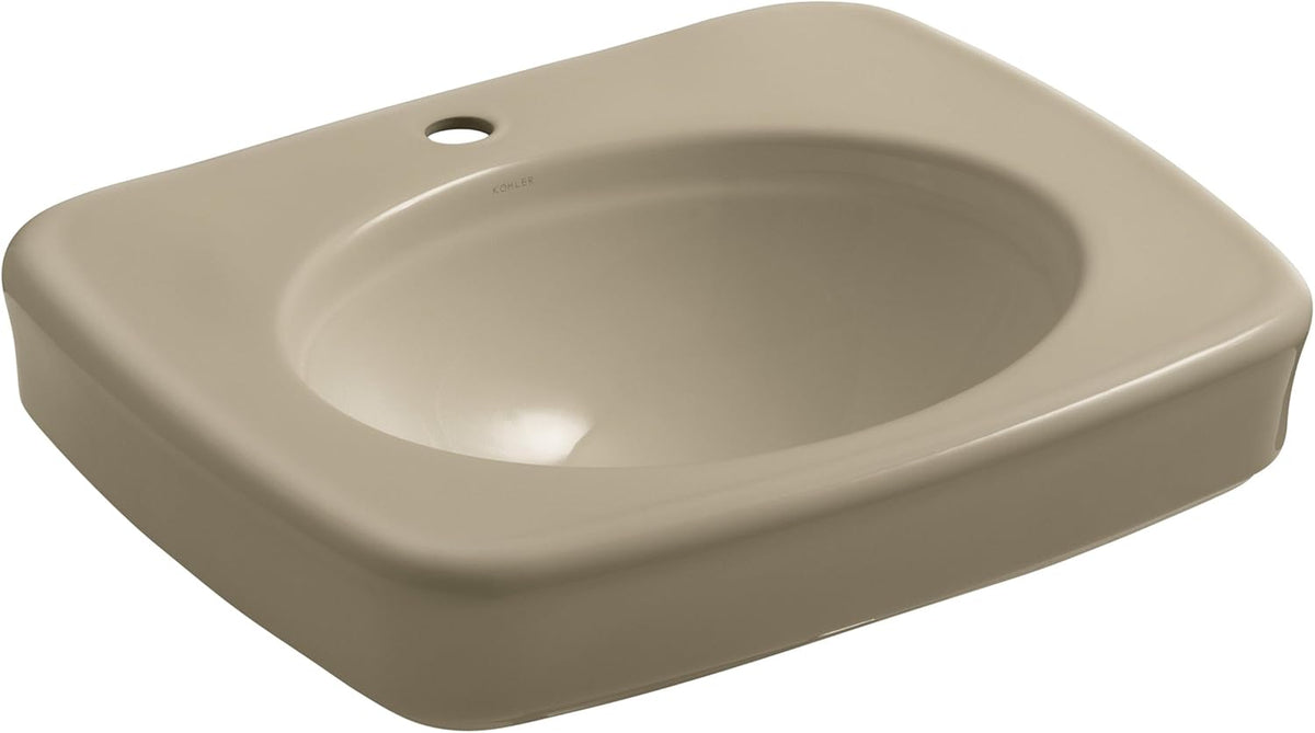 24 Bathroom Sink Basin with Single-Hole Faucet Drilling K17388