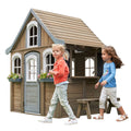 Wooden Outdoor Playhouse with Bench and Kitchen Z2617