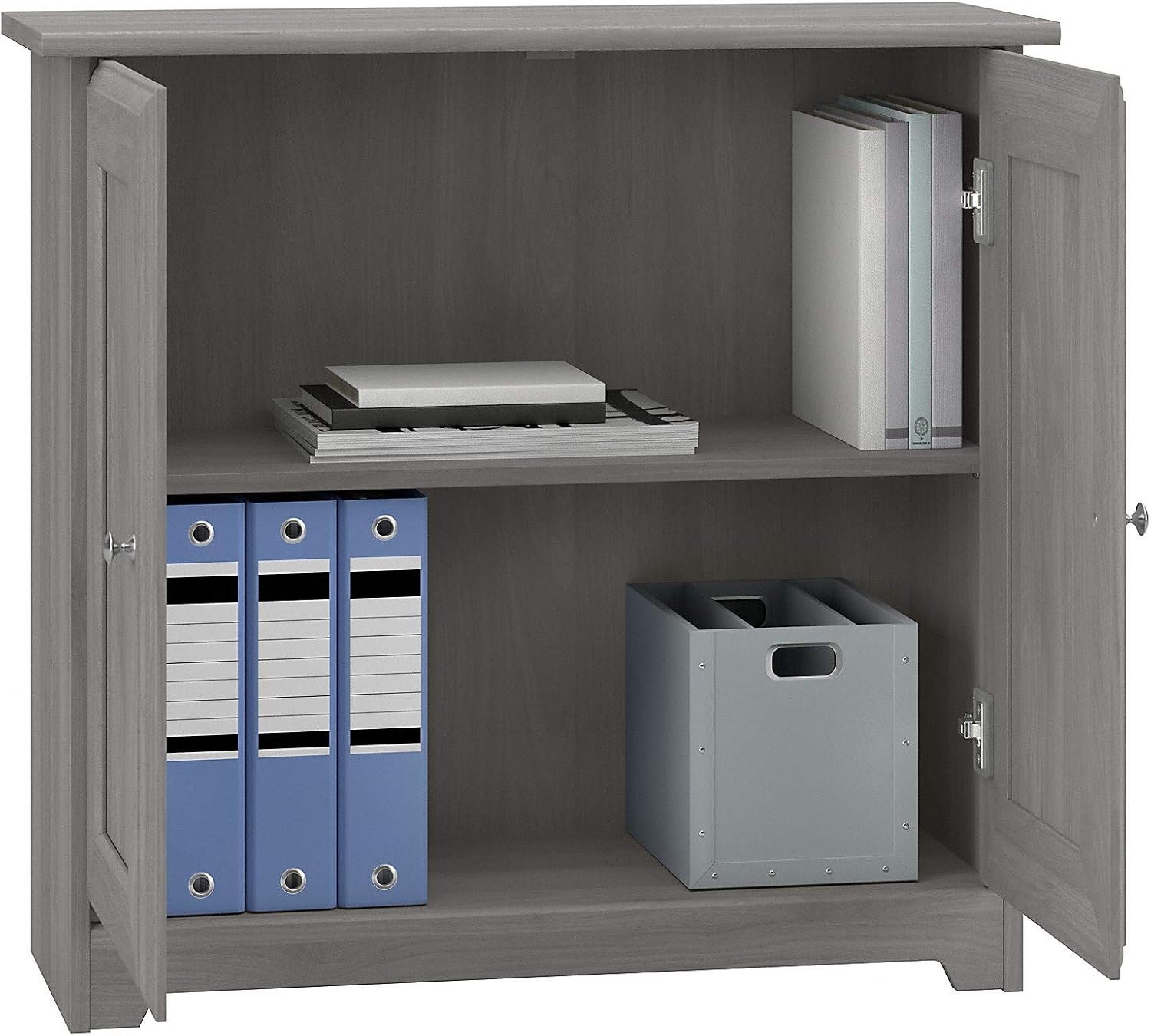 2 Door Low Storage Cabinet in Modern Gray I38553