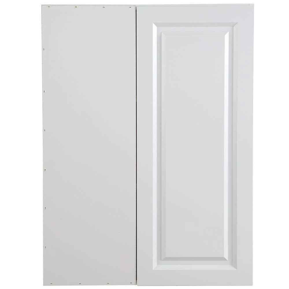White Blind Wall Corner Cabinet U759