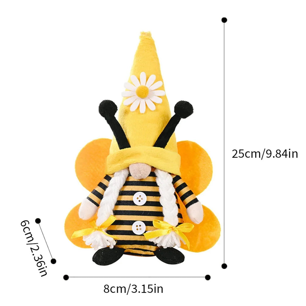 Yellow & Black Handmade Plush Gnome P690808