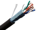 Cat5e Shielded Bulk Ethernet Cable, 24AWG, 1000ft Black G6818