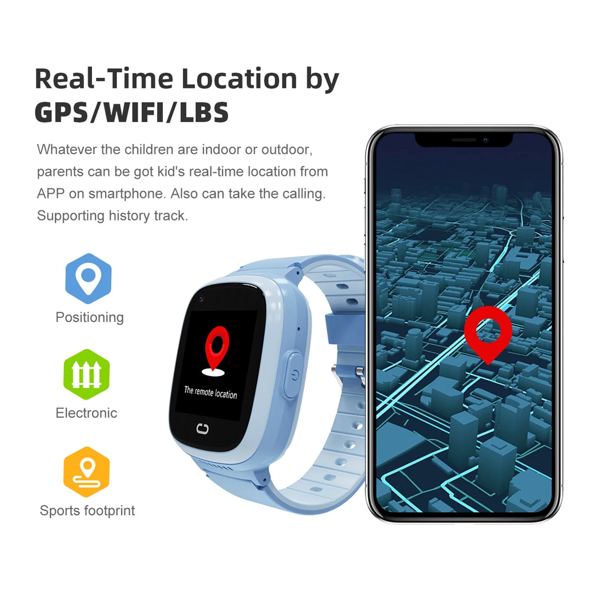 4G Smartwatch with SIM Slot, IP67 Waterproof D14703