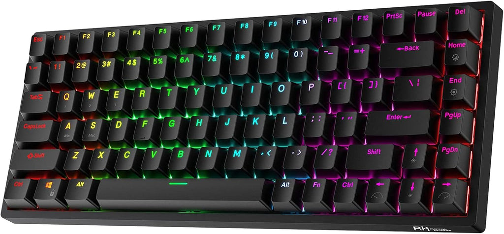 84 Keys Wireless Bluetooth Mechanical Keyboard with Red Switch Q1453