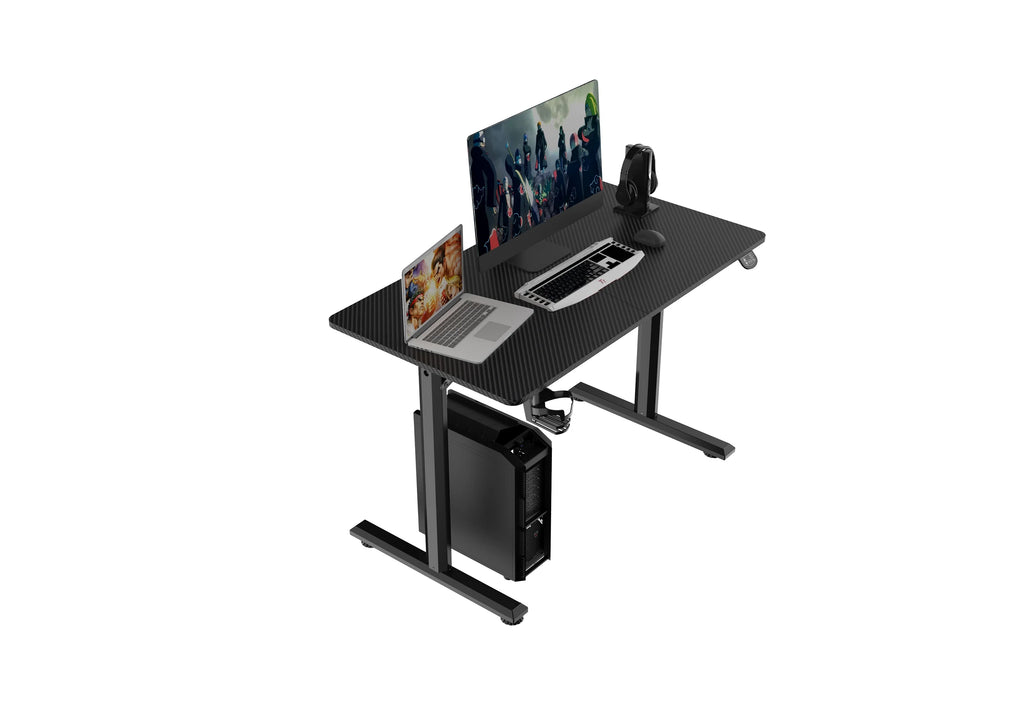 Electric Standing Desk, 110 x 60 cm Steel Adjustable Height Desk, Black J2663