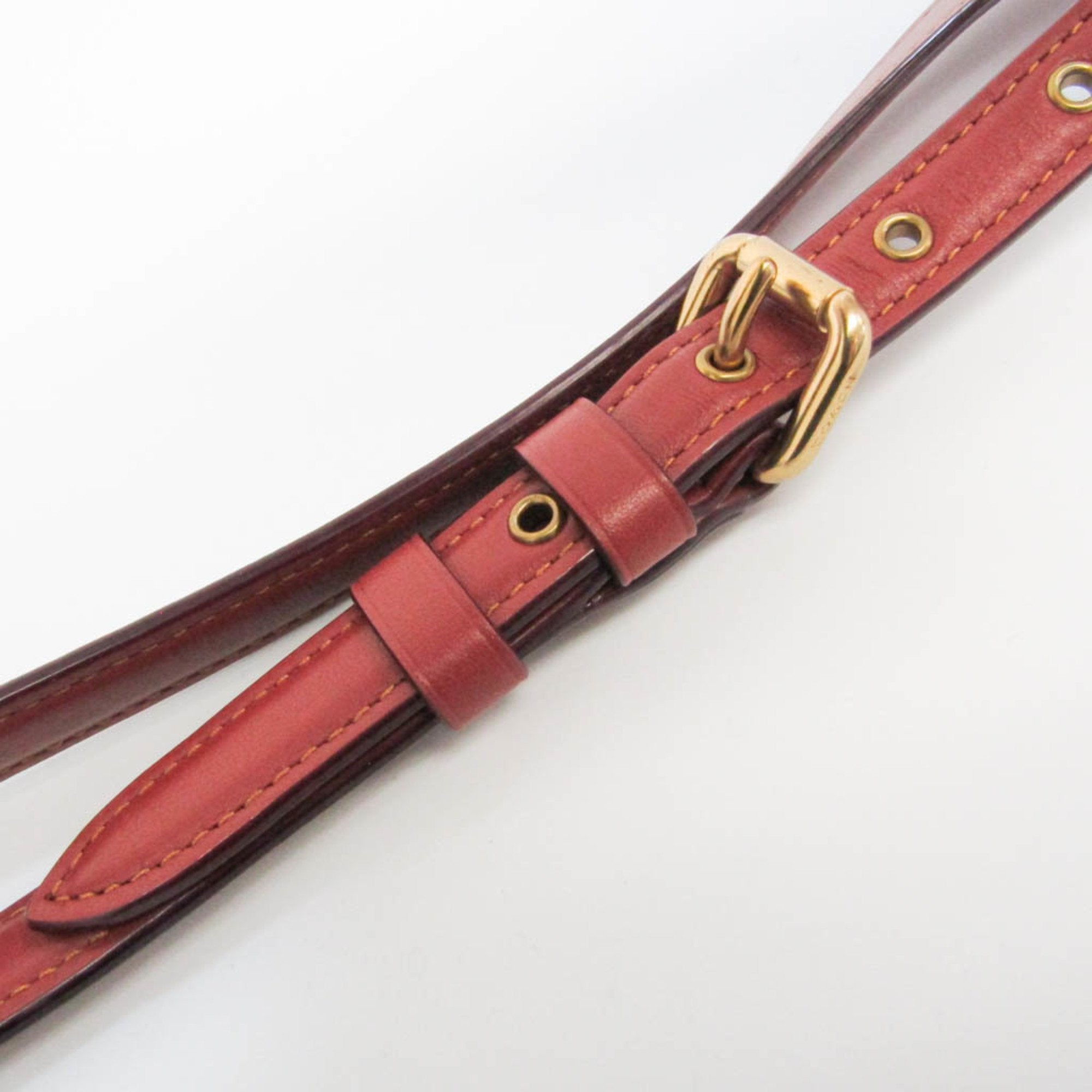 Beige Brown Leather Shoulder Bag E283
